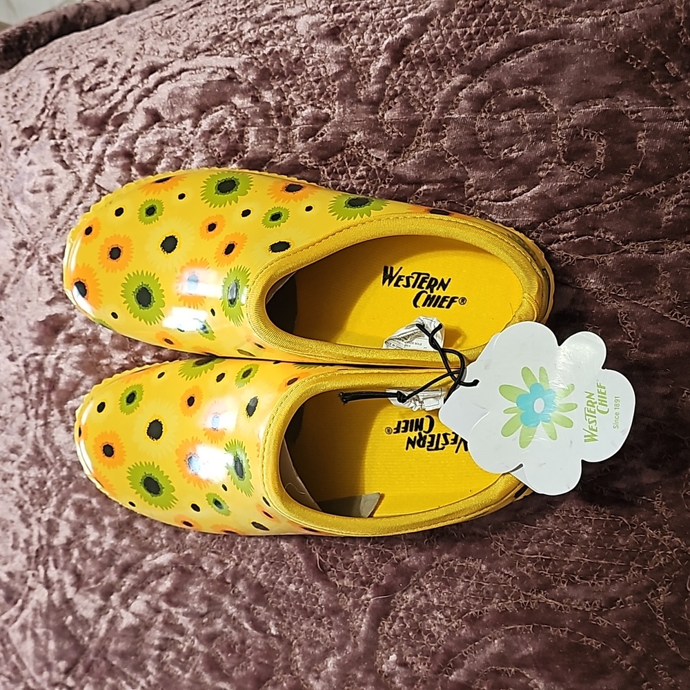 Western Chief Dried Daisy Clogs Size 8